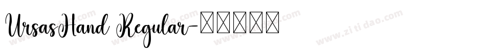 UrsasHand Regular字体转换